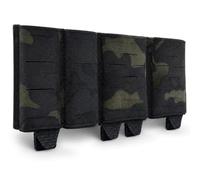 LXGXFNB 556 9mm Combo Mag Pouch Dual Rifle Double Pistol MOLLE Belt Carrier | Two 5.56 and Two 9mm Open Top Compartments K Shaped Inserts Laser Cut Front for MOLLE Belt Loadouts