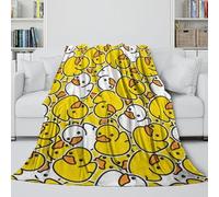 LXHASPIEO Rubber Duck Flannel Blanket - Cozy Blanket Christmas Birthday Gift for Sister Brother Nephew Niece Colleague - Sofa Bed Decor 50x60inch(127x152cm)