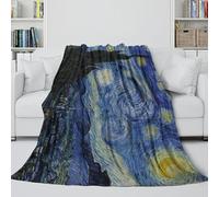 LXHASPIEO Starry Night Soft Fleece Blanket - Van Gogh Skin-friendly Blanket Like A Hug In A Blanket - Sofa Bed Crib Floor Cushion - Christmas Birthday Gift Idea 60x80inch(150x200cm)