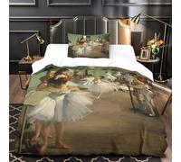 LXHASPIEO The Dance Class Duvet Cover Quilt Cover 3D Print Degas for Teens And Adults Comforter Covers with Pillow Cases Bedding Set with Zipper Closure Soft Microfiber 2 Pieces Single(135x200cm)