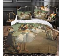 LXHASPIEO The Dance Class for Teens And Adults Duvet Cover Comforter Covers Quilt Cover 3D Print Degas with Zipper Closure with Pillow Cases Soft Microfiber Bedding Set 3 Pieces Super King(260x220cm)