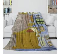 LXHASPIEO Vincent's Bedroom in Arles 3D Printed Trendy Blanket - Van Gogh Warm Soft Blanket To Snuggled Up Watching Tv - Birthday Gift for Hubby Boyfriend Girlfriend Neighbor 60x80inch(150x200cm)