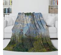 LXHASPIEO Woman with A Parasol Eye-catching Blanket - Monet Birthday Gift for Hubby Boyfriend Girlfriend - Soft Blanket For Escaping From Life's Travails Occasionally 70x80inch(180x200cm)