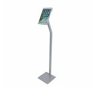 LXHELIVERY Anti-Theft Tablet Security Stand, Locking Support Base Kiosk, Rotating & Tilting Display Mount For Public Or Business Use(Silver,13.3")
