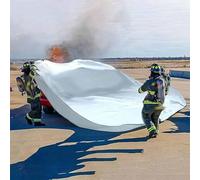 LXHELIVERY Emergency Fire Blanket Fireproof Cover Fiberglass Fire Suppression Blanket, Special Flame Retardant Cloth For Firefighting With Carry Bag(3x4 m/9.9x13.13 ft)