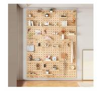 LXHELIVERY Pegboard Combination Wall Organizer, 12mm Thick Wooden Pegboard, Wall Mount Display Peg Board Panel For Garage Tool Storage, Office Organization(Beige,60x120cm)