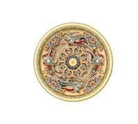 LXHELIVERY Wall Hanging Mural, Plug-in Power Supply Wall Sculptures Art With LED Light, Chinese Style Circular Mural For Home, Living Room, Study, Bedroom Decor(Gold-a,50x50cm/19.7x19.7)