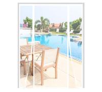 LXHFSH Magnetic Fly Screen Door 140x190cm Magnetic Door Curtain for Double Doors, Anti Mosquito Fly Curtain Door Screens Nets, Shut Automatically Side Opening Fly Screens, Patio Mosquito Screens