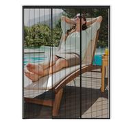 LXHFSH Magnetic Fly Screen Door 140x200cm Double Door Screen Curtain, Anti Mosquito Mesh Fly Curtain, Shut Automatically, Insect Protection Fly Curtain for Sliding Door, Patio Door, French Door