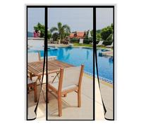 LXHFSH Magnetic Fly Screen Door 150x200cm Magnetic Door Curtain for Double Doors, Anti Mosquito Fly Curtain Door Screens Nets, Shut Automatically Side Opening Fly Screens, Patio Mosquito Screens