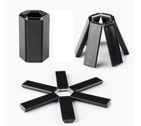 LXHLSJN 3 Pack Creative Folding Heat Insulation Pad for Kitchen - Folding Insulated Pad for Hot Pots - Foldable Trivet Mats - Non Slip Placemat Coaster - Kitchen