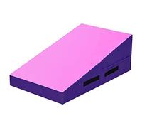 LXHONG Gymnastics Wedge Mat - Folding Incline Gymnastics Cheese Mat for Home Exercise, Aerobics - W/Carrying Handles - Custom Colors (Color : Pink-purple, Size : 150x75x38cm)