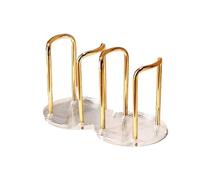 LXHZSY Paper Cup Holder Coffee Cups Dispenser Rack with Bamboo Base Beverage Drinking Paper Cup Holder for Party Office Home Kitchen(Gold-B)