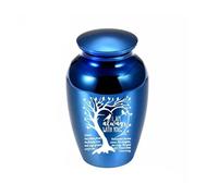LXHZSY Pet Urns Pet Family Ashes Cremation Jar Box Life Tree Supplies(Blue)