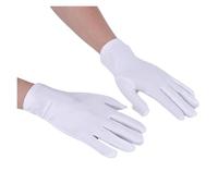 LXHZSY Thermal Gloves 1Pair Men Black White Etiquette Thin Stretch Spandex Sun Protection Sports Exercise Cycling Glove Breathable Non-slip Unisex Hot(WHITE)