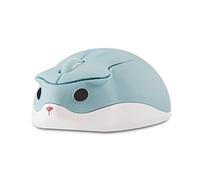LXIAN Wireless Mouse Cartoon Hamster Shape Mini Travel Mouse 1200DPI Novelty Portable Optical Unique Small Cordless Mice with USB Receiver for Computer Laptop PC for Kids (Blue)
