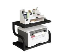LXJBBD Desktop Printer Stand with Storage - 2 Tier Organizer for Office and Home, Anti-Slip Heavy Duty Modern Shelf