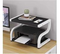 LXJBBD Desktop Printer Stand with Storage - 2 Tier Organizer for Office and Home, Anti-Slip Heavy Duty Modern Shelf