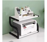 LXJBBD Desktop Printer Stand with Storage - 2 Tier Organizer for Office and Home, Anti-Slip Heavy Duty Modern Shelf