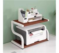 LXJBBD Desktop Printer Stand with Storage - 2 Tier Organizer for Office and Home, Anti-Slip Heavy Duty Modern Shelf