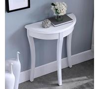 LXJBBD Half Moon Console Table Decorative Semi-Circular Sofa Table for Entryway and Living Room, Narrow Accent Design