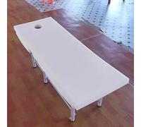 LXJDDLD 3/4.5/5/6.5cm Massage Table Mattress Topper,Spa Bed Padding with Breathing Hole,Memory Foam Mattress for Beauty Salon Bed,Square Head Massage Accessories Protective Pad,White 5cm,60x185cm
