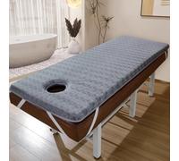 LXJDDLD 5cm gray,60 * 180cm T, Memory Foam Massage Bed Mattress Topper with Hole, Elastic Bands Non-Slip Soft Breathable Balancing Pressure Lash Bed Cushion Thick
