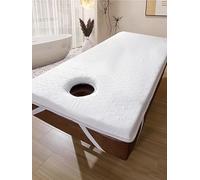 LXJDDLD 5cm white,70 * 190cm S, Memory Foam Massage Bed Mattress Topper with Hole, Elastic Bands Non-Slip Soft Breathable Balancing Pressure Lash Bed Cushion Thick