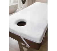 LXJDDLD 6cm white,70 * 190cm R, Memory Foam Massage Bed Mattress Topper with Hole, Elastic Bands Non-Slip Soft Breathable Balancing Pressure Lash Bed Cushion Thick