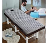 LXJDDLD Beauty Salon Bed Mattress with Face Breath Hole,Massage Table Lash Bed Mattress Topper Memory Foam,Trapezoidal Head Spa Bed Mattress Pad,without Bed,Grey,60x180cm 6cm