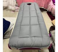 LXJDDLD Cotton Beauty Bed Mattress Topper with Square/Round/Trapezoidal Head,Massage Table Mattress with Face Breath Hole,Spa Bed Pad Protector for Lash Bed(Bed Not Included),Gray 1,R 60x180cm