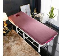 LXJDDLD Foldable Beauty Salon Mattress,0.8/1.6/2.4In Thick Memory Foam Mattress Topper for Massage Table,Spa Bed Mattress Pad,Square/Round/Trapezoidal Head(Bed Not Included),Pink S,60x180cm 4cm