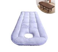 LXJDDLD Lash Bed Cushion Cover,Non-Slip Spa Bed Padding,Massage Table Pad,Round Head Massage Table Mattress Topper with Breathing Holes,for Tattoo Table Beauty Salon Bed,White,R 60x185cm