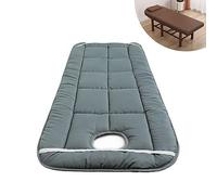 LXJDDLD Lash Bed Cushion Cover,Non-Slip Spa Bed Padding,Massage Table Pad,Round Head Massage Table Mattress Topper with Breathing Holes,for Tattoo Table Beauty Salon Bed,Gray,R 60x185cm