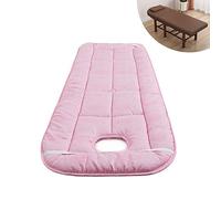LXJDDLD Lash Bed Cushion Cover,Non-Slip Spa Bed Padding,Massage Table Pad,Round Head Massage Table Mattress Topper with Breathing Holes,for Tattoo Table Beauty Salon Bed,Pink,R 60x190cm