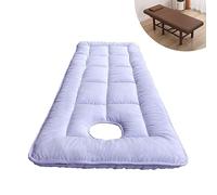 LXJDDLD Lash Bed Cushion Cover,Non-Slip Spa Bed Padding,Massage Table Pad,Square Head Massage Table Mattress Topper with Breathing Holes,for Tattoo Table Beauty Salon Bed,White,S 70x180cm