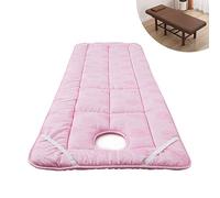 LXJDDLD Lash Bed Cushion Cover,Non-Slip Spa Bed Padding,Massage Table Pad,Square Head Massage Table Mattress Topper with Breathing Holes,for Tattoo Table Beauty Salon Bed,Pink,S 60x190cm