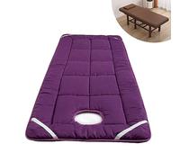 LXJDDLD Lash Bed Cushion Cover,Non-Slip Spa Bed Padding,Massage Table Pad,Square Head Massage Table Mattress Topper with Breathing Holes,for Tattoo Table Beauty Salon Bed,Purple,S 80x190cm