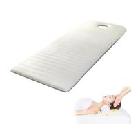 LXJDDLD Massage Bed Mattress Topper with Face Hole,Spa Bed Foam Cushion for Esthetician,Massage Table Padding Topper Memory Foam,Lash Bed Cushion,Square/Round/Trapezoidal Head,Beige 3cm,R 80x190cm