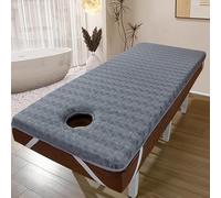 LXJDDLD Memory Foam Massage Bed Mattress Topper with Face Hole And Elastic Bands And Non Slip Bottom Lash Bed Cushion Bed Sheet Pad,5cm gray,80 * 190cm R