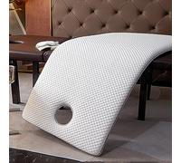 LXJDDLD Non-Slip Memory Foam Mattress Topper for Massage Table,Solid Color SPA Bed Mattress Pad,Beauty Salon Spa Bed Mattress with Breath Hole,Square Head,White2 S,70x185cm 5cm