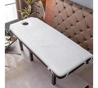LXJDDLD Non-Slip Memory Foam Mattress Topper for Massage Table,Solid Color SPA Mattress Pad,Beauty Salon Spa Bed Mattress with Breath Hole,Trapezoidal Head,White1 T,70x190cm 2cm
