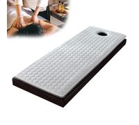 LXJDDLD Spa Bed Table Mattress Pad with Square Head,Beauty Salon Memory Foam Mattress Topper with Breath Hole for Massage Table,Non-Slip Spa Bed Padding,Lash Bed Cushion Cover,White2 4cm,75x185cm