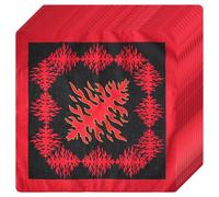 LXJLXD 12pcs Flame Printing Squared Handkerchief Light Weight Headscarf Skull Pattern for Sports and Daily Wear(Style 5)