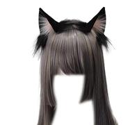 LXJLXD Adult Teens Cosplay Cat Ear Shape Headband Plush Hair Hoop Makeup Mardi Gras Party Music Festivals Role Play Headpieces(Bkpk)