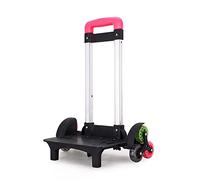LXJLXD Backpack Trolley Foldable Trolley Cart 6 Wheels Rolling-Luggage Carts Aluminium Alloy Luggage Hand Cart for School Bags(6 Wheel Three Color)