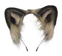 LXJLXD Cosplay Cat Ear Headband Woman Students Cosplay Anime Character Gatherings Hairband Cat Plush Christmas Hair Hoop(Wolf Dog Hair)