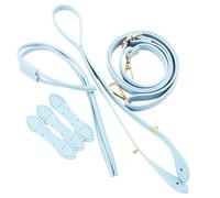 LXJLXD Craft Straw Bucket Bag Drawstring Shoulder Straps Set Adjustable PU Leather Handbag Rope Handle Replacement Accessories(Light Blue)