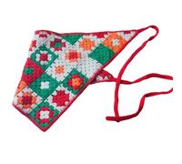 LXJLXD Delicate Crochet Flower Turban Hot Girl Taking Photo Hair Scarf Knitted Hairband for Women Traveling Hair Hairbands(Color Block Plaid)