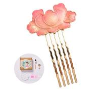 LXJLXD Flower Hair Stick with Paint Do It Yourself Buyao for Women Girl Buyao for Traditional Headpieces Hair Jewelry(Peony Hair Comb)